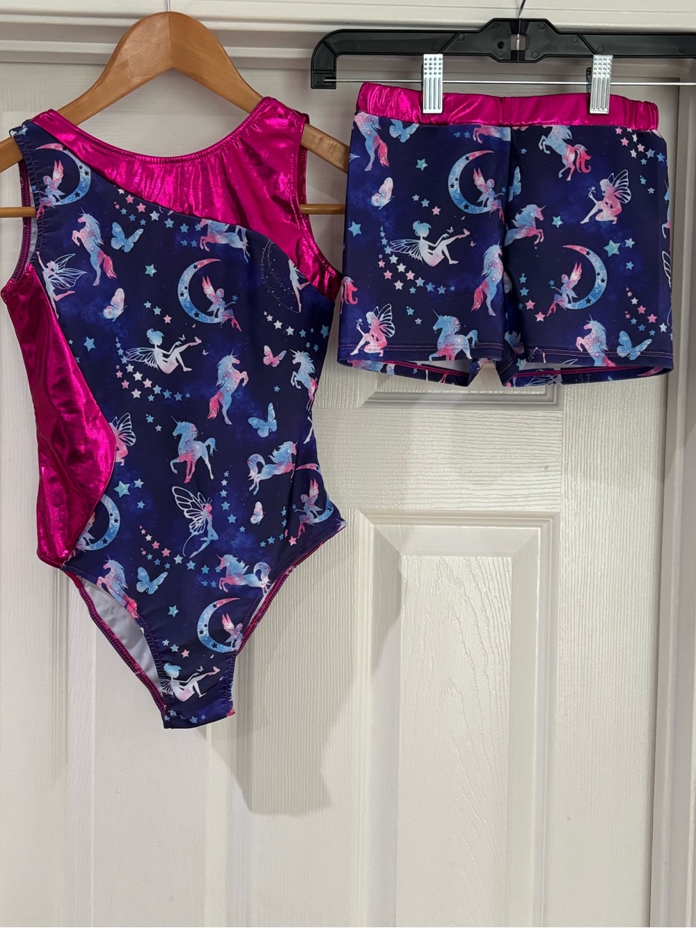 iEFiEL • Girls Gymnastics Leotard Set - Unicorns & Fairies Size 10